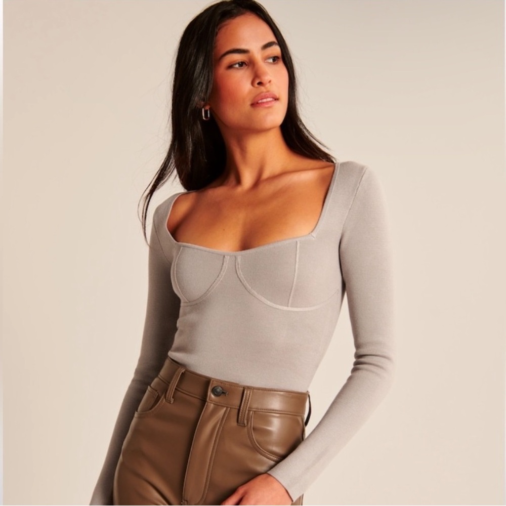 Abercrombie corset slim sweater top